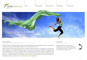 עיצוב אתר ולוגו לחברת Glide Clinicals